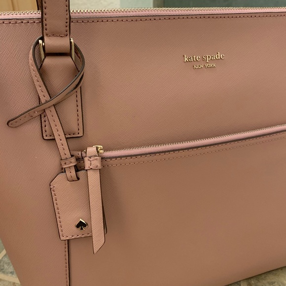 KATE SPADE CAMERON LARGE POCKET TOTE LEATHER PEONY - Picture 3 of 8